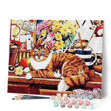 Load image into Gallery viewer, paint by numbers | City Cat | animals cats intermediate | FiguredArt