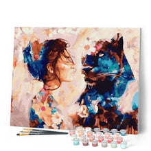 Load image into Gallery viewer, paint by numbers | Panther Sensuality | animals intermediate panthers | FiguredArt