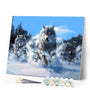 paint by numbers | Pack of Wolves in the Snow | animals intermediate wolves | FiguredArt