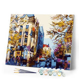 paint by numbers | City in Fall | cities intermediate | FiguredArt