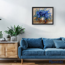 Load image into Gallery viewer, paint by numbers | Blue Temptation | flowers intermediate | FiguredArt