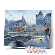 Load image into Gallery viewer, paint by numbers | Church in the Snow | advanced landscapes | FiguredArt