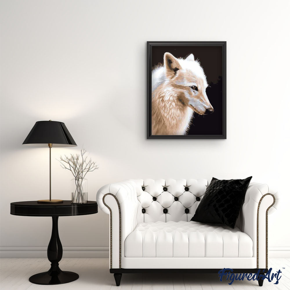 paint by numbers | White Wolf | animals intermediate wolves | FiguredArt