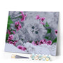 paint by numbers | Kitten in the Flowers | animals cats flowers intermediate | FiguredArt