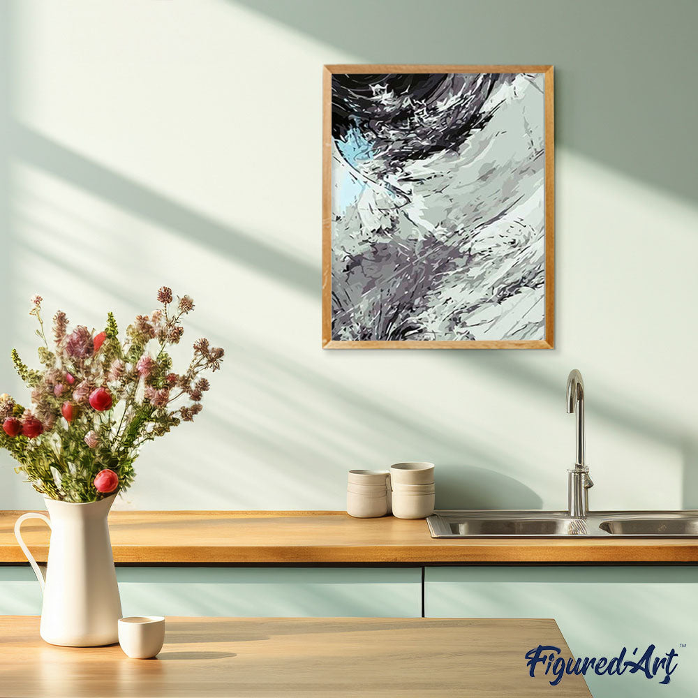 paint by numbers | Abstract Black And White | abstract intermediate | FiguredArt