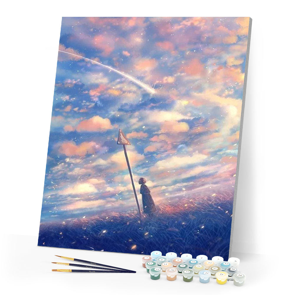 paint by numbers | Pink Sky | advanced landscapes | FiguredArt