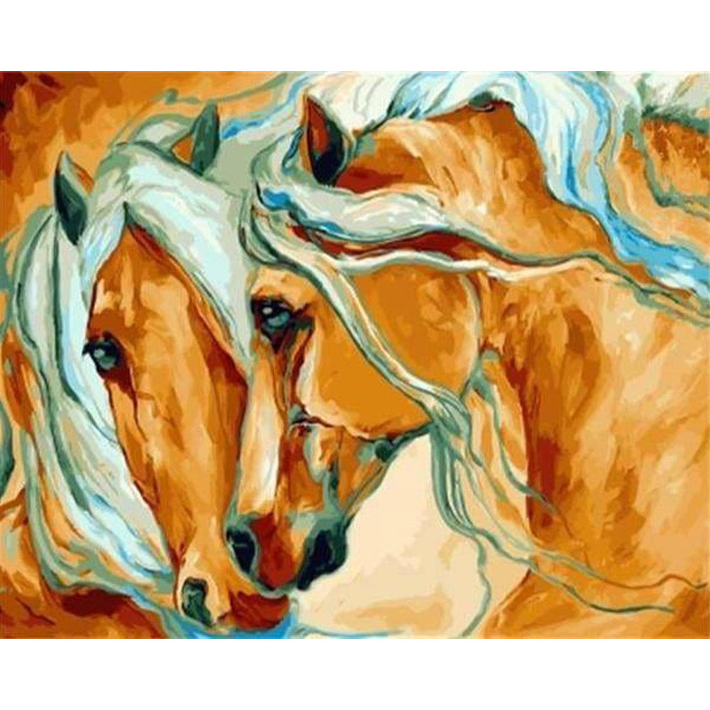 paint by numbers | Horses | animals horses intermediate | FiguredArt
