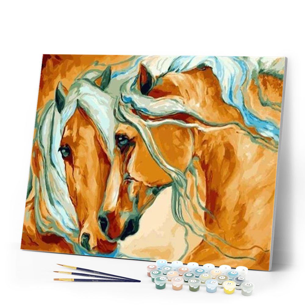 paint by numbers | Horses | animals horses intermediate | FiguredArt