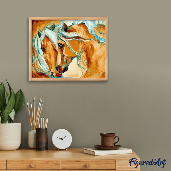 paint by numbers | Horses | animals horses intermediate | FiguredArt