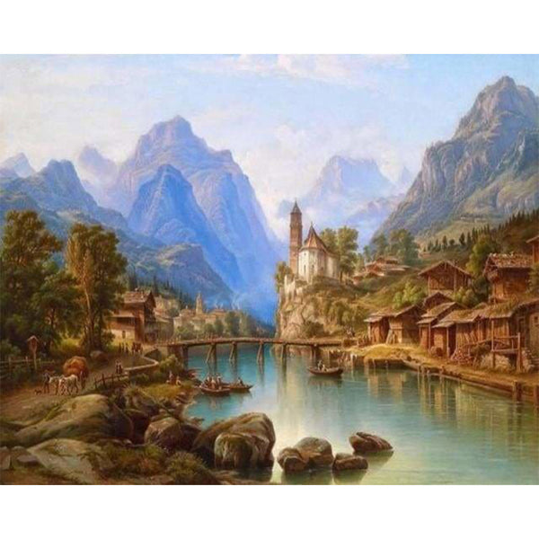 paint by numbers | Magic Town | advanced landscapes | FiguredArt