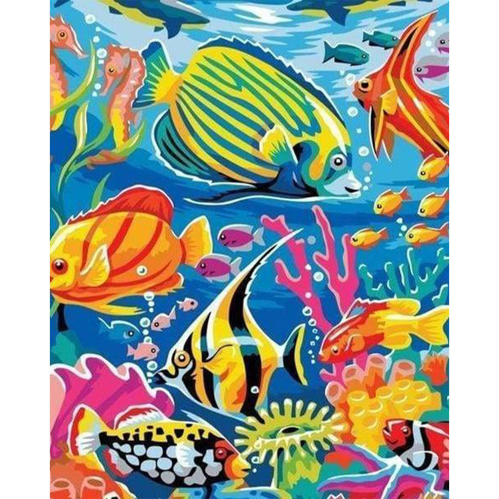 paint by numbers | Underwater World | animals fish intermediate | FiguredArt