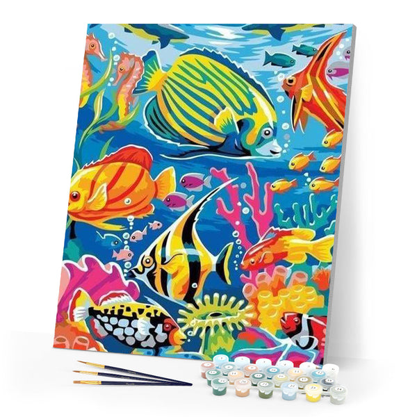 paint by numbers | Underwater World | animals fish intermediate | FiguredArt