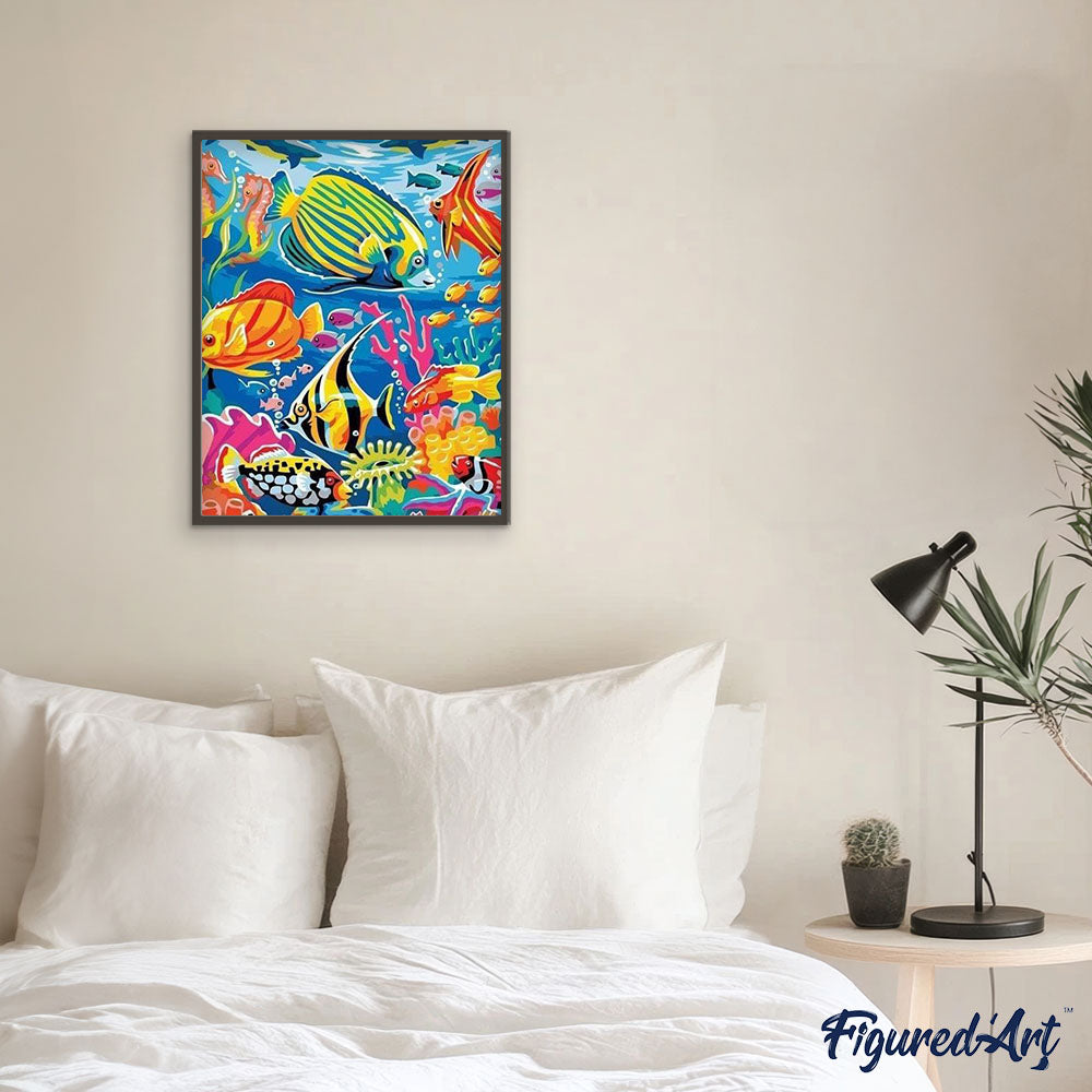 paint by numbers | Underwater World | animals fish intermediate | FiguredArt