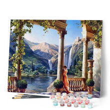 Load image into Gallery viewer, paint by numbers | A Goddess at the waters edge | advanced landscapes | FiguredArt