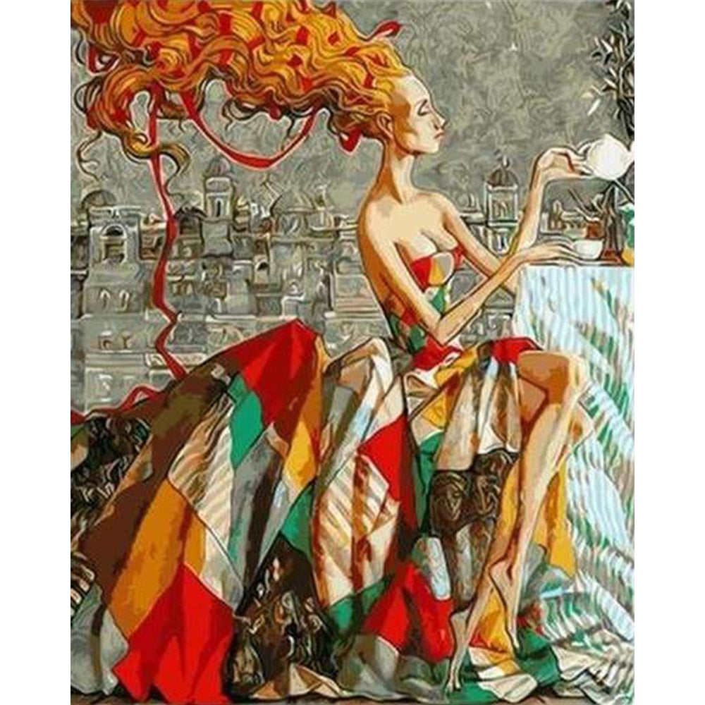 paint by numbers | Tea Time | advanced portrait | FiguredArt