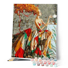 Load image into Gallery viewer, paint by numbers | Tea Time | advanced portrait | FiguredArt