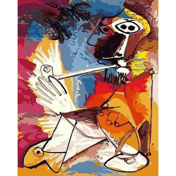 paint by numbers | Abstract Man With Pipe | easy portrait | FiguredArt