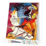 paint by numbers | Abstract Man With Pipe | easy portrait | FiguredArt