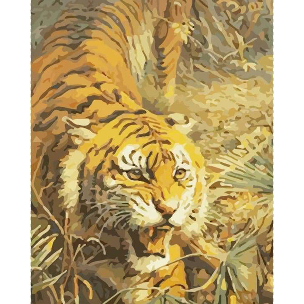 paint by numbers | Angry Tiger | animals intermediate tigers | FiguredArt