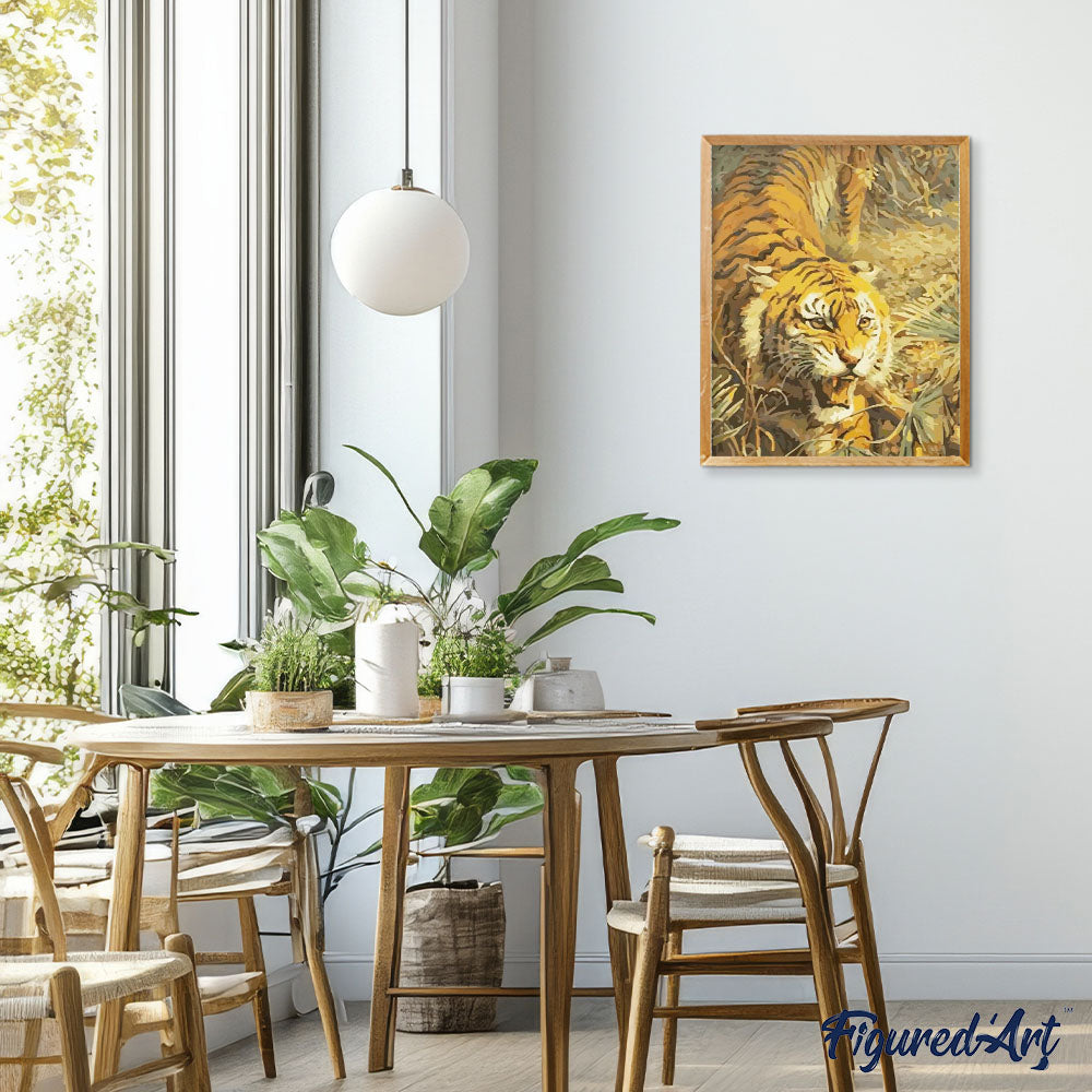 paint by numbers | Angry Tiger | animals intermediate tigers | FiguredArt