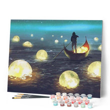 Load image into Gallery viewer, paint by numbers | Moon Lake | intermediate landscapes | FiguredArt