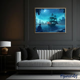 paint by numbers | The Island Boat | advanced landscapes ships and boats | FiguredArt