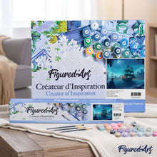 Load image into Gallery viewer, paint by numbers | The Island Boat | advanced landscapes ships and boats | FiguredArt