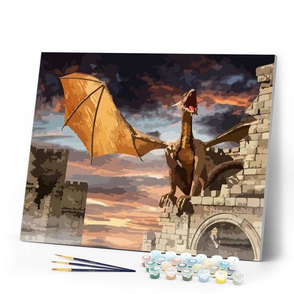 paint by numbers | Dungeon Dragon | animals dragons intermediate | FiguredArt