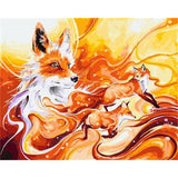 paint by numbers | Three Foxes | animals foxes intermediate | FiguredArt