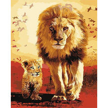 Load image into Gallery viewer, paint by numbers | Lion and cub | animals easy lions | FiguredArt