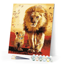 Load image into Gallery viewer, paint by numbers | Lion and cub | animals easy lions | FiguredArt