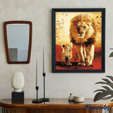 paint by numbers | Lion and cub | animals easy lions | FiguredArt