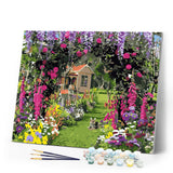 Paint by numbers | Colorful flowery garden | advanced flowers new arrivals landscapes | Figured'Art