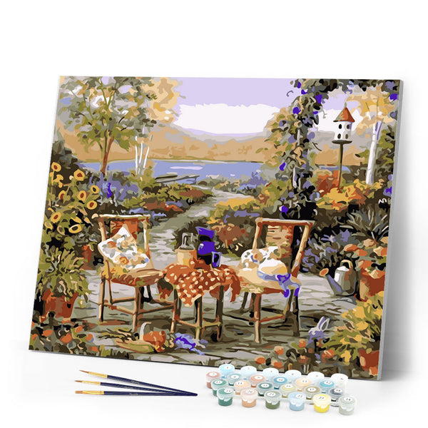 Paint by Numbers - Dining by the lake