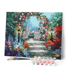 Load image into Gallery viewer, Paint by numbers | Alley of a flowery garden | advanced flowers new arrivals landscapes | Figured'Art