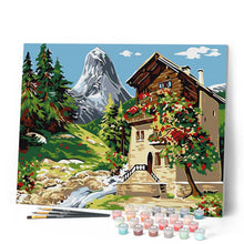 Load image into Gallery viewer, Paint by numbers | Chalet by the river | intermediate new arrivals landscapes | Figured'Art