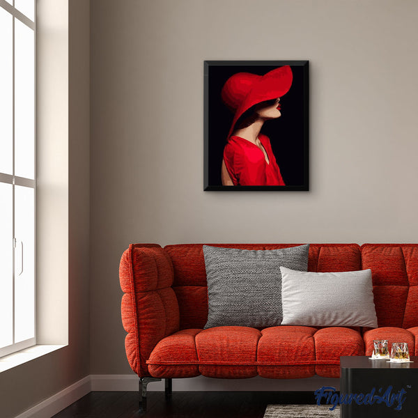 paint by numbers | The Lady with a Red Hat | beginners easy portrait | FiguredArt
