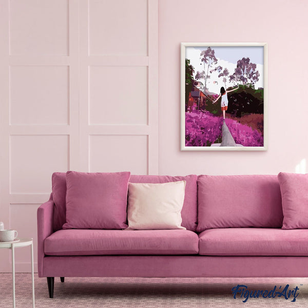 paint by numbers | Color Lavender | easy landscapes | FiguredArt