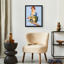 Load image into Gallery viewer, Vintage Pin-up with Bouquet