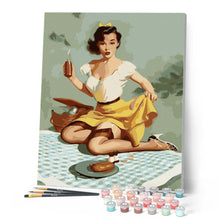 Load image into Gallery viewer, Vintage Pin-up with Picnic