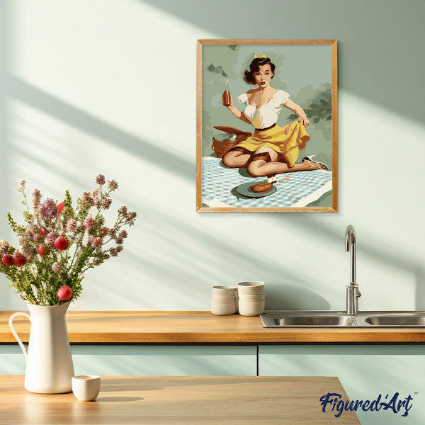 Vintage Pin-up with Picnic