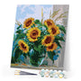 Paint by Numbers - Transparent vase and sunflowers