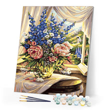 Load image into Gallery viewer, Paint by numbers | Open window and flower bouquet | advanced flowers new arrivals | Figured&#39;Art