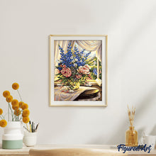 Load image into Gallery viewer, Paint by numbers | Open window and flower bouquet | advanced flowers new arrivals | Figured&#39;Art