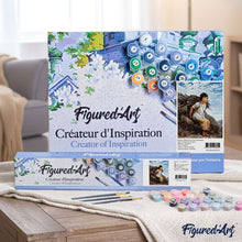 Load image into Gallery viewer, paint by numbers | Girl collecting Firewood | intermediate portrait | FiguredArt
