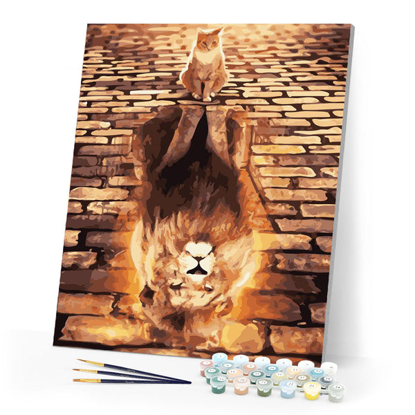 Paint by numbers | Kitten will become a lion | animals cats advanced lions new arrivals | Figured'Art