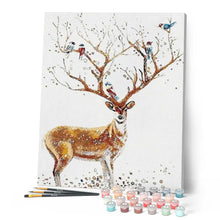 Load image into Gallery viewer, paint by numbers | Birds With Deer | advanced animals birds deer | FiguredArt