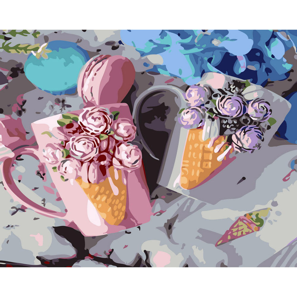 Mugs and macarons