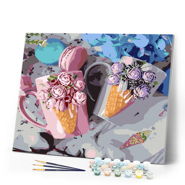 Paint by Numbers - Mugs and macarons