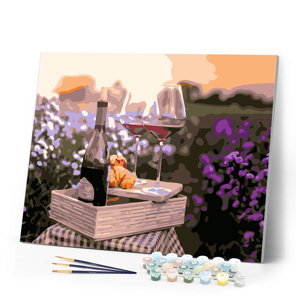 Paint by Numbers - Wine glasses in the fields